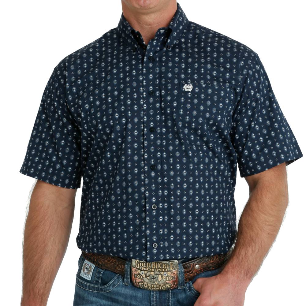 Cinch Men's Navy Button Shirt MEN - Clothing - Shirts - Short Sleeve Shirts Cinch   