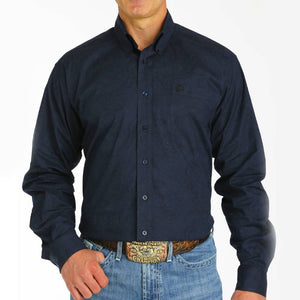 Cinch Men's Navy Paisley Print Shirt MEN - Clothing - Shirts - Long Sleeve Shirts Cinch   