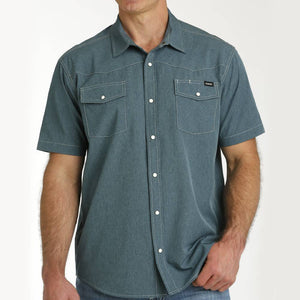 Cinch Men's Solid Vented Camp Shirt MEN - Clothing - Shirts - Short Sleeve Shirts Cinch   