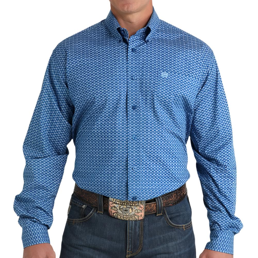 Cinch Men's Stretch Geo Print Shirt MEN - Clothing - Shirts - Long Sleeve Shirts Cinch   