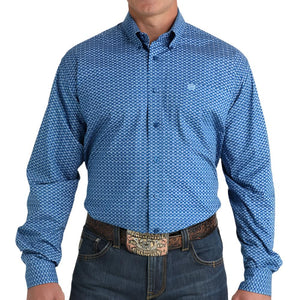 Cinch Men's Stretch Geo Print Shirt MEN - Clothing - Shirts - Long Sleeve Shirts Cinch   