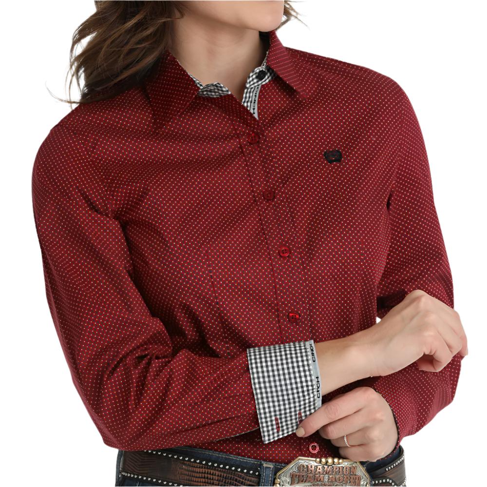 Cinch Women's Dot Printed Shirt WOMEN - Clothing - Tops - Long Sleeved Cinch   