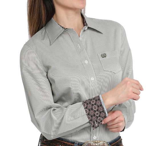* Cinch Women's Micro Stripe Tencel Shirt - FINAL SALE WOMEN - Clothing - Tops - Long Sleeved Cinch