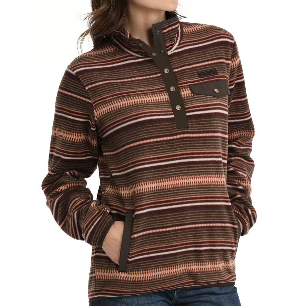 Cinch Women's Striped Fleece Pullover WOMEN - Clothing - Pullovers & Hoodies Cinch   