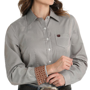 Cinch Women's Tencel Micro Stripe Print Shirt WOMEN - Clothing - Tops - Long Sleeved Cinch   