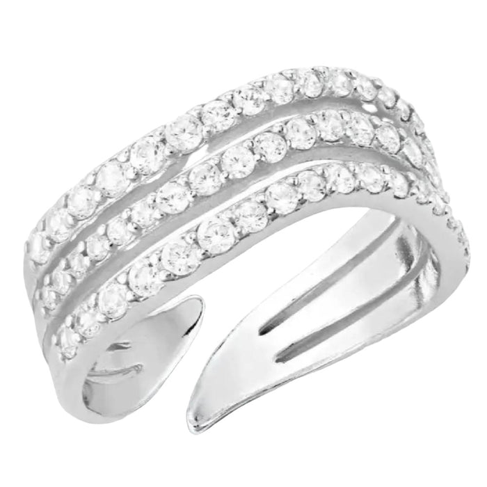 Montana Silversmiths Calm Waters Crystal Open Ring WOMEN - Accessories - Jewelry - Rings Montana Silversmiths   