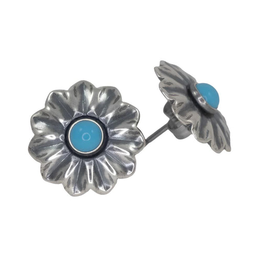Wamblee Flower Stud Earrings WOMEN - Accessories - Jewelry - Earrings Sunwest Silver   