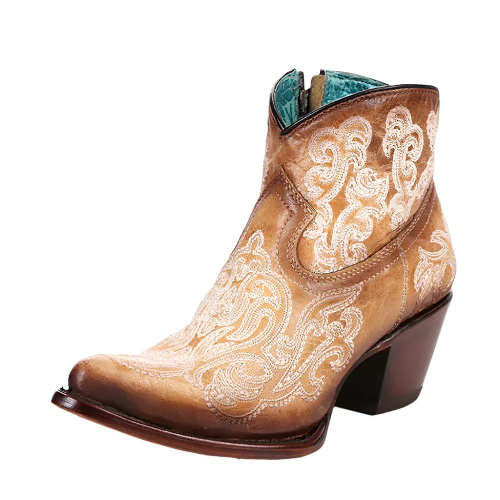Corral Luminescence Embroidery Ankle Boot FINAL SALE — Teskeys