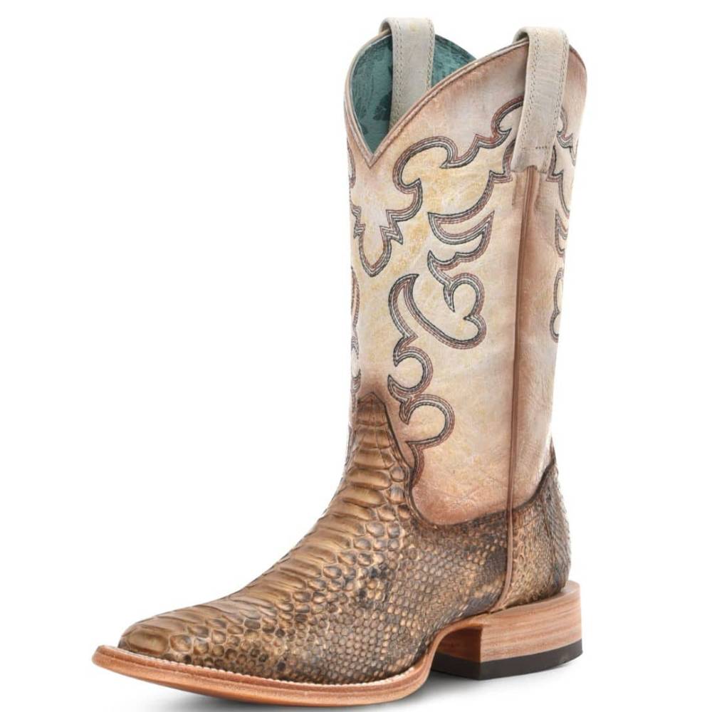 Corral Genuine Python Embroidery Boots