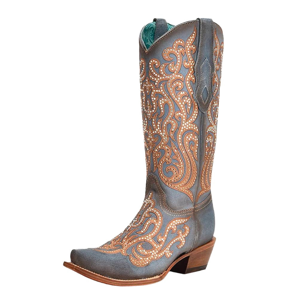 Corral Women s Blue Overlay Western Boots