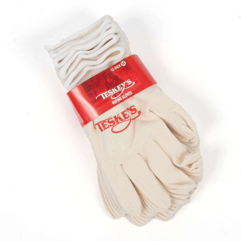 Teskey's Cotton Roping Gloves Tack - Ropes & Roping - Roping Accessories TESKEY'S SADDLERY LLC   