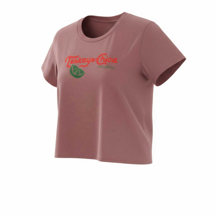 Teskey's Chica Flowy Crop Tee - Mauve
