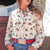 Cruel Denim Western Horse Print Shirt WOMEN - Clothing - Tops - Long Sleeved Cruel Denim   