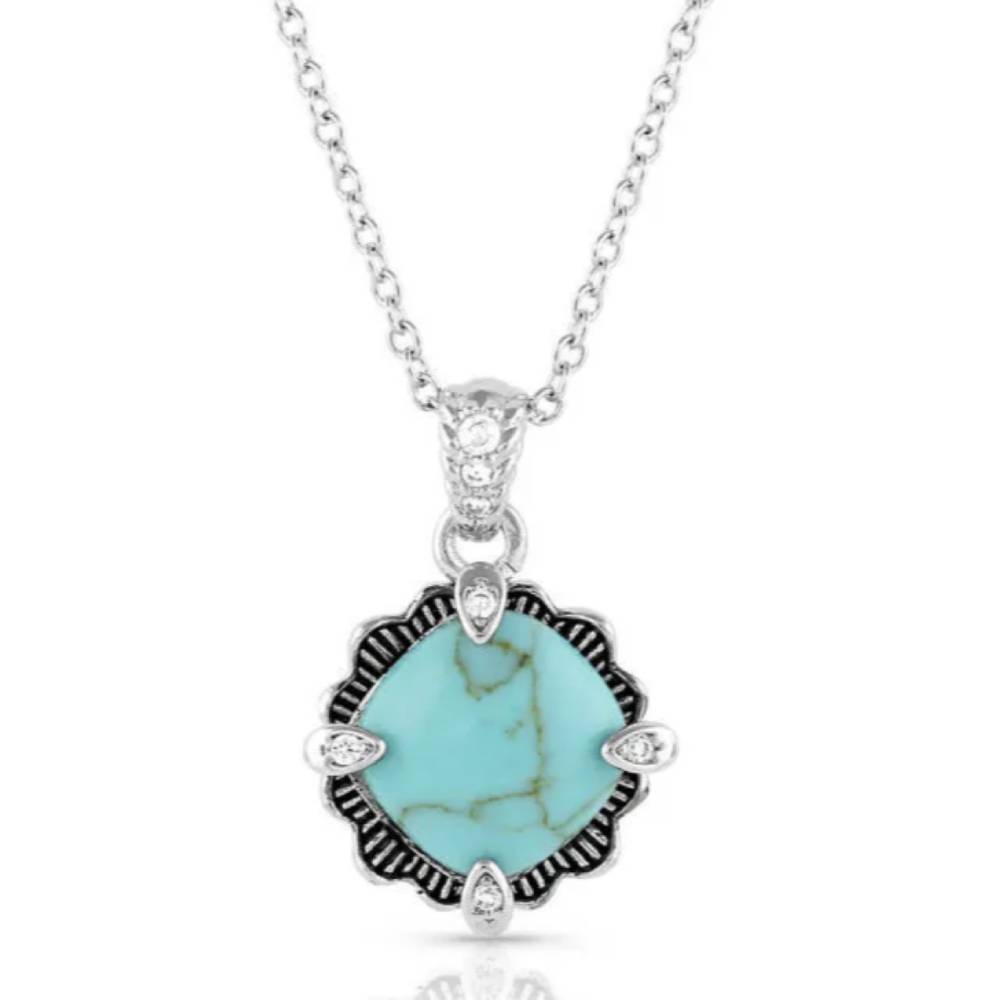 Montana Silversmiths Crystal Cornerstone Turquoise Necklace WOMEN - Accessories - Jewelry - Necklaces Montana Silversmiths   