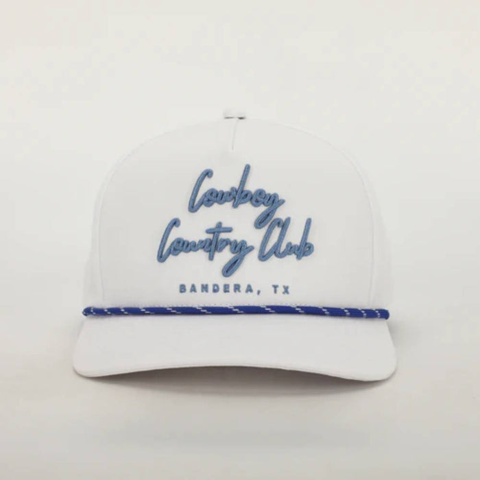Cowboy Country Club Cursive Roped Hat - White HATS - BASEBALL CAPS Cowboy Country Club