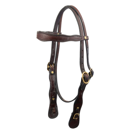 Teskey's Dark Oiled Cowboy Headstall Tack - Headstalls Teskey's
