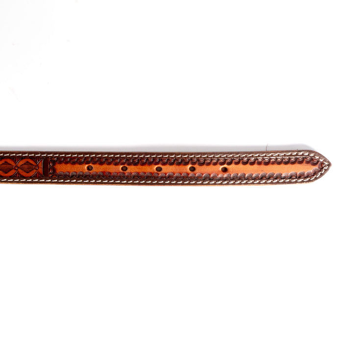 Harp Pattern Leather Dog Collar