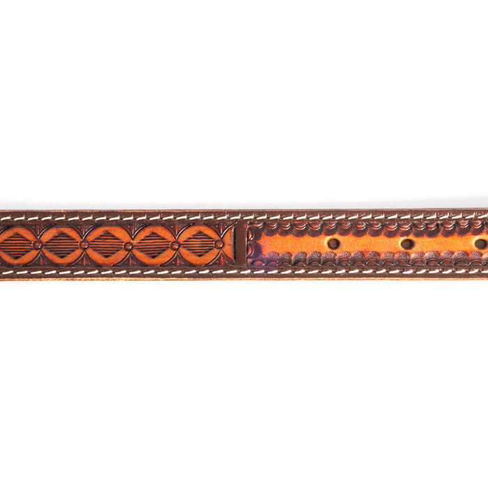 Harp Pattern Leather Dog Collar