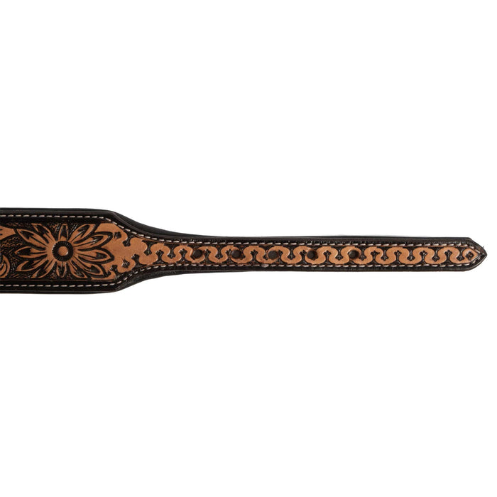 Teskey's Floral Tooled Dog Collar