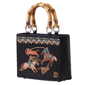 Double D Ranch Barbed Wire Beaded Bag