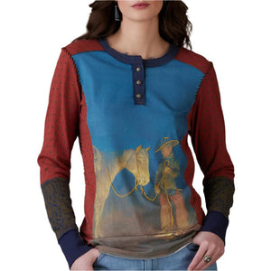 Double D Ranch Lone Cowboy Tee WOMEN - Clothing - Tops - Long Sleeved Double D Ranchwear, Inc.   