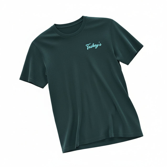 Teskey's Outfitter Rope Circle Tee - Black/Evergreen TESKEY'S GEAR - SS T-Shirts Teskey's