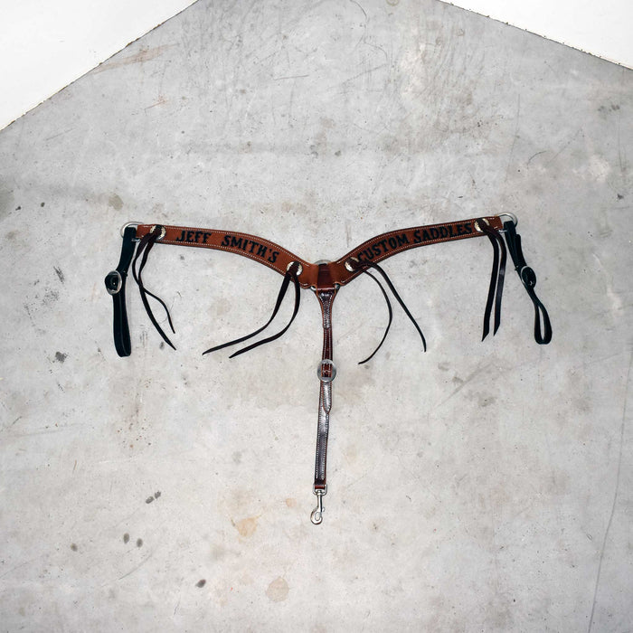LIKE NEW Jeff Smith Latigo Fringed Breast Collar Sale Barn Jeff Smith