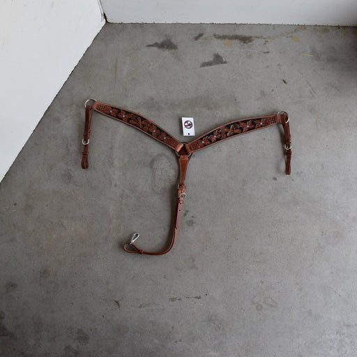 NEW Teskey's Floral Tooled Breast Collar Sale Barn Teskey's