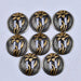NEW 1 1/2" Slotted Floral Brass Concho Set Of 8 Sale Barn MISC