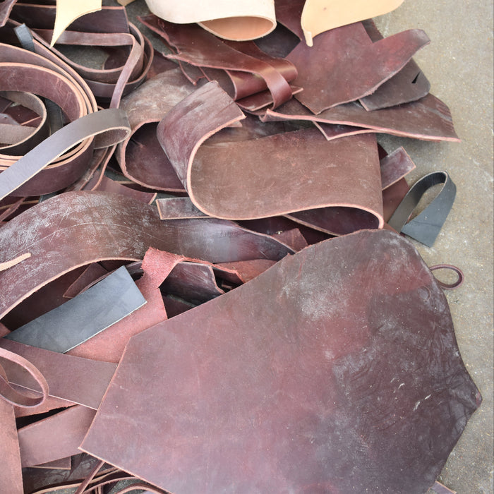 NEW 45lbs Leather Scrap Pieces Bundle Box