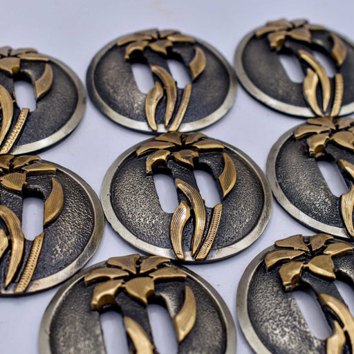 NEW 1 1/2" Slotted Floral Brass Concho Set Of 8 Sale Barn MISC