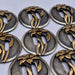 NEW 1 1/2" Slotted Floral Brass Concho Set Of 8 Sale Barn MISC