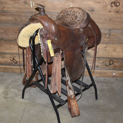 Used 15" Hereford Brand Rider Saddle Sale Barn Hereford Brand Tex Tan
