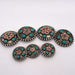 NEW Turquoise Floral Concho Set Of 7 Sale Barn TESKEY'S