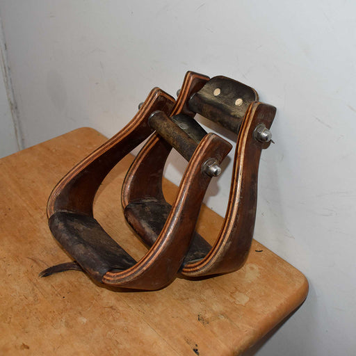 Used Crooked / Slanted Don Orrell Wooden Stirrups Sale Barn Don Orrell