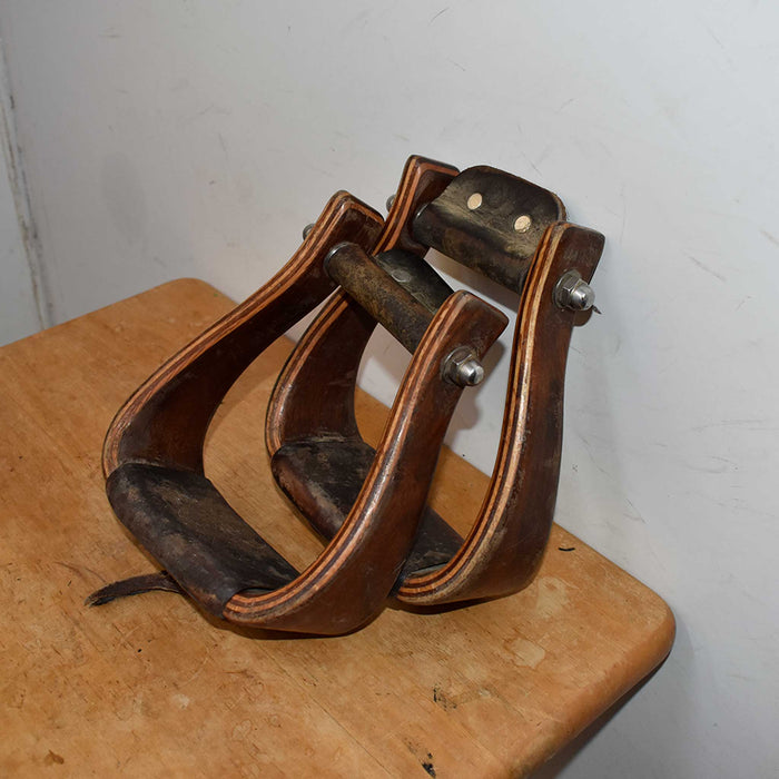 Used Crooked / Slanted Don Orrell Wooden Stirrups Sale Barn Don Orrell