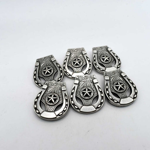 NEW 1" Horseshoe Concho Set of 6 Sale Barn Teskey's