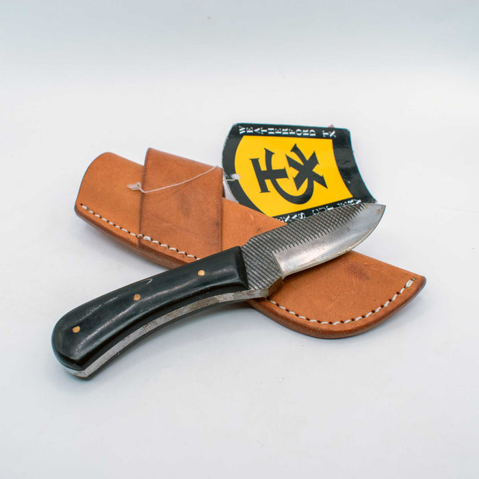 NEW Circle SH Knife With Sheath *RUSTED Sale Barn Texas Cutlery