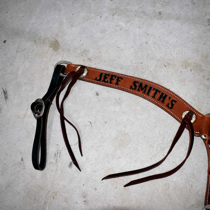 LIKE NEW Jeff Smith Latigo Fringed Breast Collar Sale Barn Jeff Smith