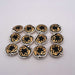 NEW 1" Black With Gold Concho Set Of 12 Sale Barn TESKEY'S