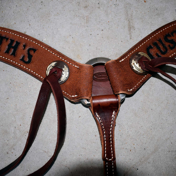 LIKE NEW Jeff Smith Latigo Fringed Breast Collar Sale Barn Jeff Smith