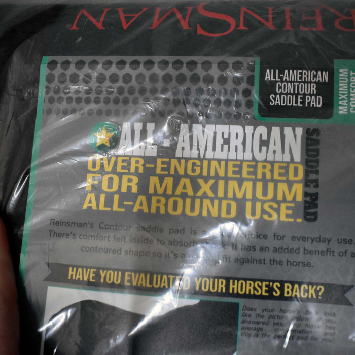 NEW Reinsman All American Contour Brown Saddle Pad Sale Barn Reinsman