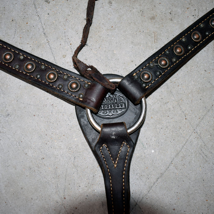 Used Martin Brass Beaded Breast Collar Sale Barn Martin Saddlery