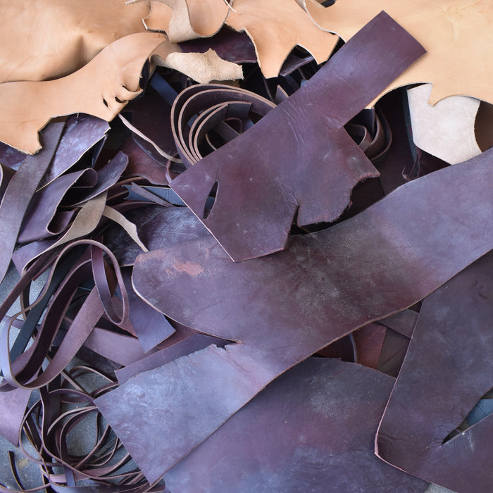 NEW 45lbs Leather Scrap Pieces Bundle Box