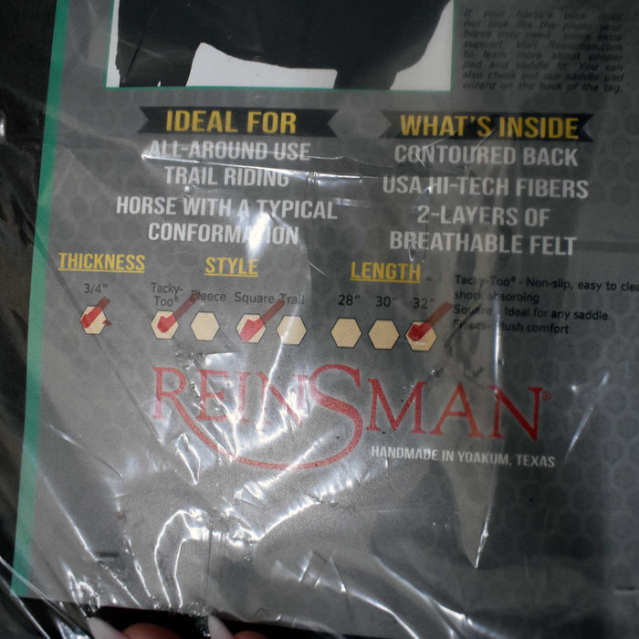 NEW Reinsman All American Contour Brown Saddle Pad Sale Barn Reinsman