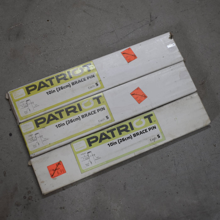 NEW Discontinued Patriot 10in (26cm) Brace Pin 5pk Bundle Of 3 Sale Barn Patriot