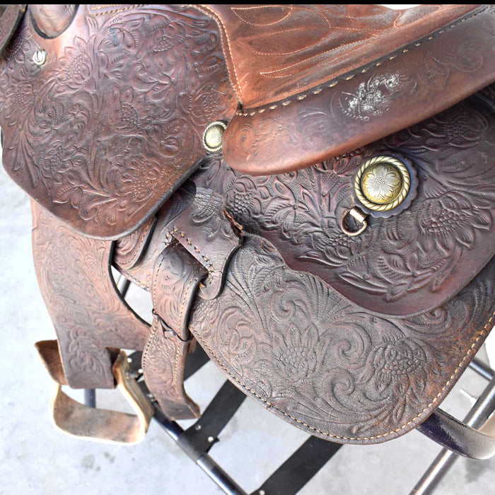 Used 13" Longhorn Non-Rider Decor Only Saddle Sale Barn LONGHORN