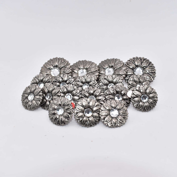 NEW Rhinestone Sunflower Concho Set Of 18