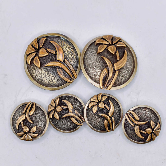 NEW Floral Brass Concho Set Of 8 Sale Barn MISC