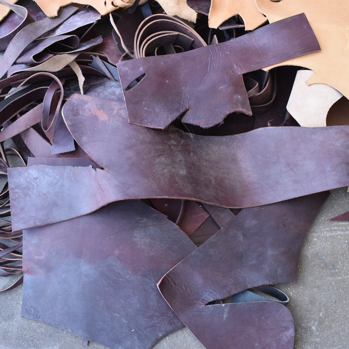 NEW 45lbs Leather Scrap Pieces Bundle Box